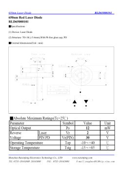 650nm Red Laser Diode RLD65000101