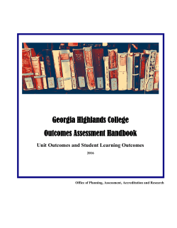 GHC Outcomes Assessment Handbook