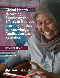 Global Health eLearning: Examining the Effects of Blended Learning