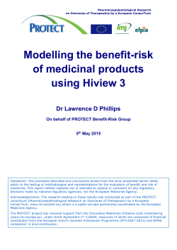 Modelling the benefit-risk of medicinal products using Hiview 3.
