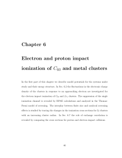 Chapter 6 Electron and proton impact ionization of C60 and metal