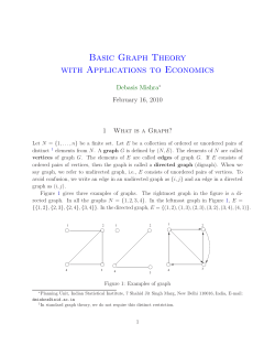 Basic Graph Theory with Applications to Economics
