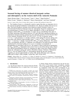 Seasonal forcing of summer dissolved inorganic carbon and