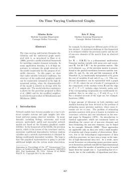 On Time Varying Undirected Graphs