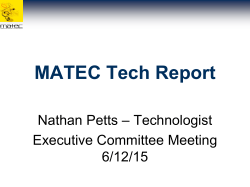 Technology @ MATEC