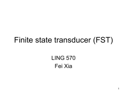 Finite state transducer (FST)