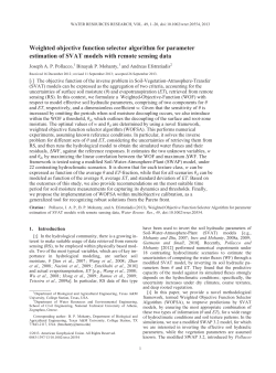 Weighted objective function selector algorithm for parameter