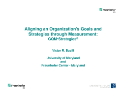 Aligning an Organization`s Goals and Strategies through Measurement