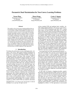 Parametric Dual Maximization for Non