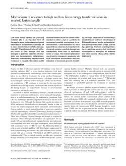 Mechanisms of resistance to high and low linear energy transfer