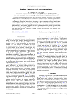 Rotational dynamics of simple asymmetric molecules