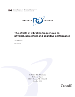 The effects of vibration frequencies on physical, perceptual and