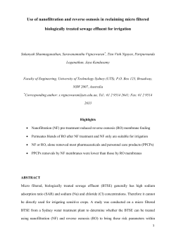 Use of nanofiltration and reverse osmosis in