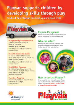 Playvan supports children by developing skills