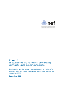 Prove it! - NEF Consulting