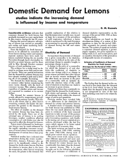 Domestic Demand for Lemons