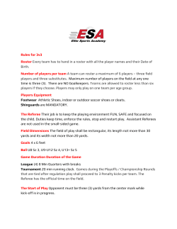 Rules for 3v3 R​oster ​Every team has to hand in a roster with all