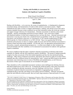 1 Dealing with Flexibility in Assessments for Students with