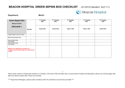 BEACON HOSPITAL GREEN SEPSIS BOX CHECKLIST JCI (2013