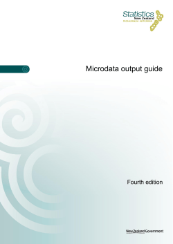 Microdata output guide - Statistics New Zealand