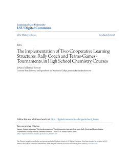 The Implementation of Two Cooperative Learning Structures, Rally