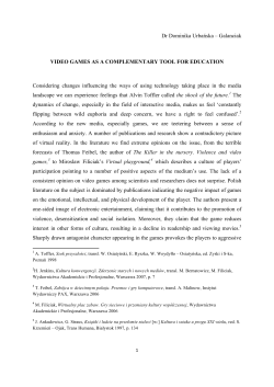 Paper - Games as tool for education