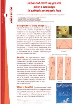 Enhanced catch-up growth after a challenge in animals on organic