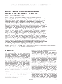 Impact of chemically enhanced diffusion on dissolved inorganic