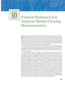 Classical Business Cycle Analysis: Market