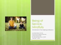 Being of Service, Mindfully - Community Support Network of Nevada