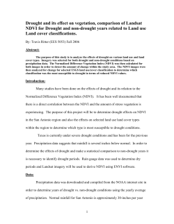 Drought and its effect on vegetation, comparison of Landsat