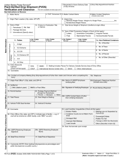 PS Form 8125, Plant-Verified Drop Shipment