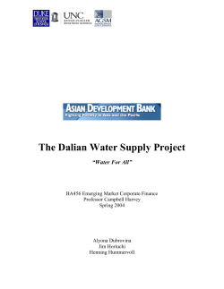 Dalian Water Supply - Duke University`s Fuqua School of Business