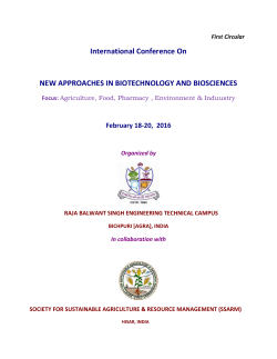 First Circular International Conference On NEW APPROACHES IN