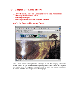 Chapter G&mdash;Game Theory - Finite mathematics and applied calculus
