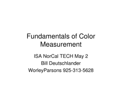 Fundamentals of Color Measurement