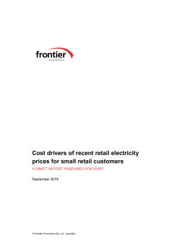 Cost drivers of recent retail electricity prices for small retail