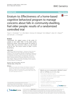 Erratum to: Effectiveness of a home