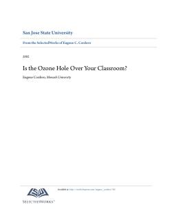Is the Ozone Hole Over Your Classroom? - SelectedWorks
