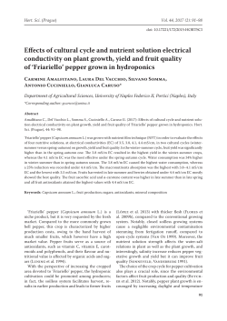 Effects of cultural cycle and nutrient solution electrical conductivity