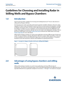 Guidelines for Choosing and Installing Radar in Stilling