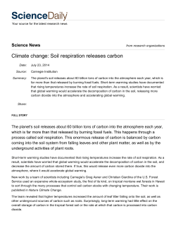 Climate change: Soil respiration releases carbon