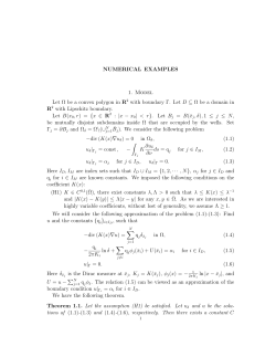 NUMERICAL EXAMPLES 1. Model Let Ω be a convex