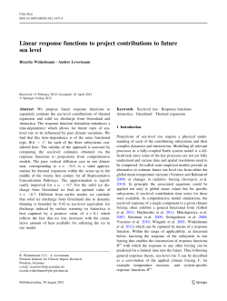Linear response functions to project contributions to future sea level