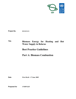 Best Practice Guidelines Part A: Biomass Combustion