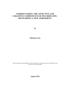 understanding the affective and cognitive components of