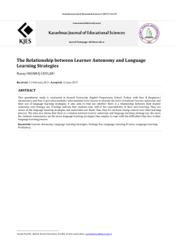 The Relationship between Learner Autonomy and Language