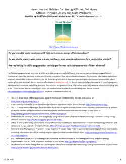 Incentives and Rebates for Energy