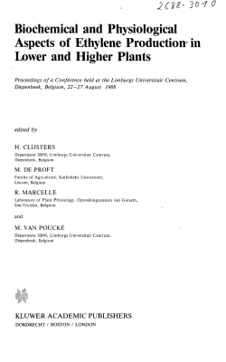 Biochemical and Physiological Aspects of Ethylene