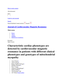 Characteristic cardiac phenotypes are detected by cardiovascular